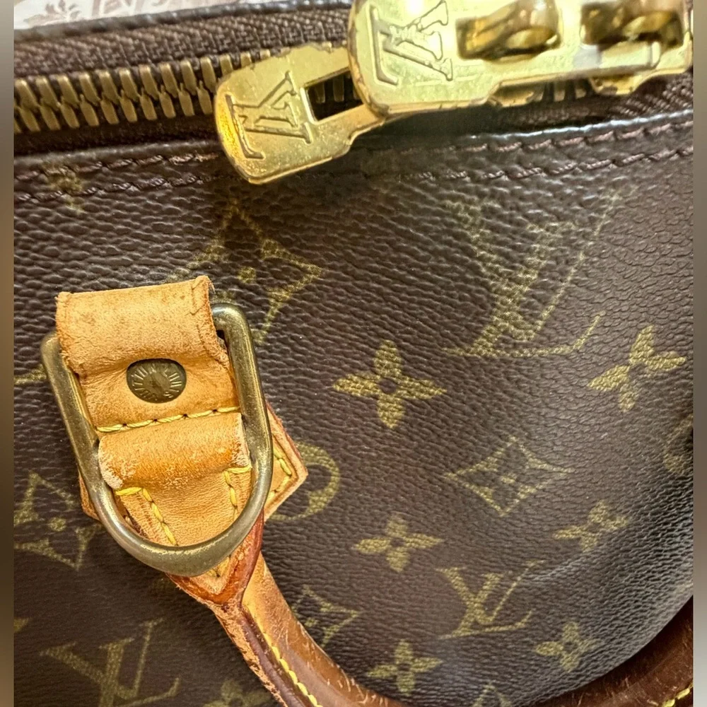 Louis Vuitton Alma PM Monogram Canvas Vintage Handbag with COA
